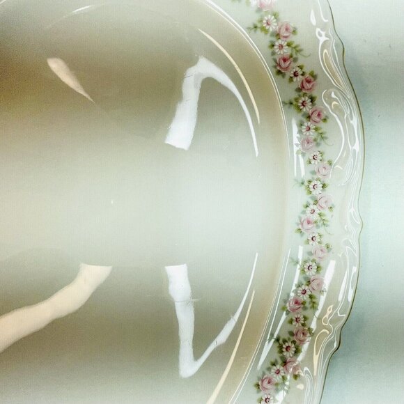 Vintage MITTERTEICH 15" Oval Serving Platter LADY BEATRICE Gilded Rims Germany - Picture 14 of 16